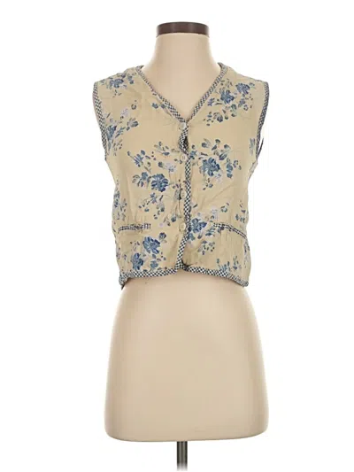 Pre-owned Jones New York Sport Sleeveless Blouse In Tan