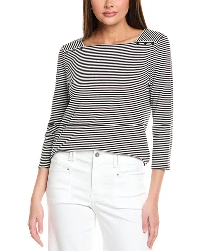 Jones New York Square Neck Top In Gray