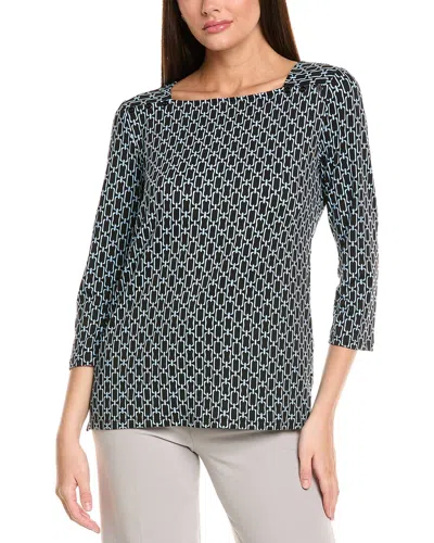 Jones New York Square Neck Top In Black