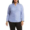 Jones New York Stripe Easy Care Shirt In Blue/white