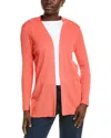 Jones New York Sutton Open Front Rib Cardigan In Orange