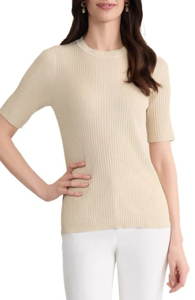Jones New York Sutton Crewneck Short Sleeve Sweater In Neutral
