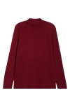 Jones New York Sutton Mock Neck Long Sleeve Cotton Blend Sweater In Brown