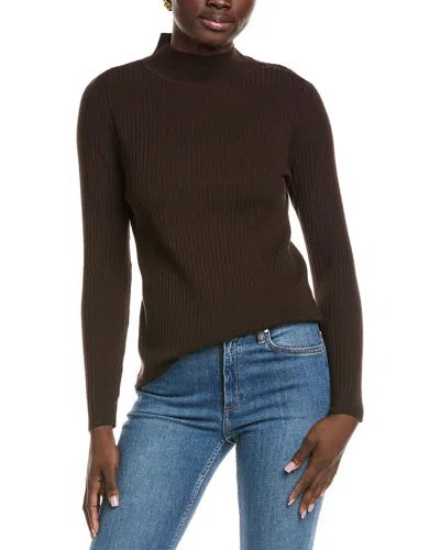 Jones New York Sutton Mock Neck Sweater In Brown