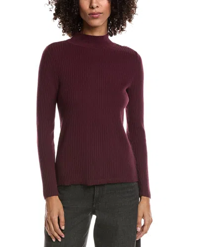 Jones New York Sutton Mock Neck Sweater In Burgundy