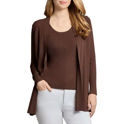 JONES NEW YORK JONES NEW YORK SUTTON OPEN FRONT RIB CARDIGAN