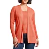 Jones New York Sutton Open Front Rib Cardigan In Orange