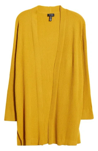 Jones New York Sutton Rib Cardigan In Gold