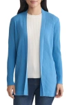 Jones New York Petite Solid Open-front Cardigan Sweater In Blue