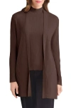Jones New York Sutton Rib Cardigan In Brown