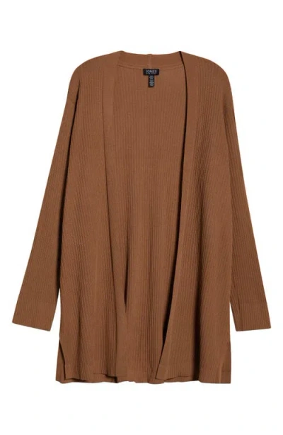 Jones New York Sutton Rib Cardigan In Brown