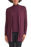 Jones New York Sutton Rib Cardigan In Burgundy