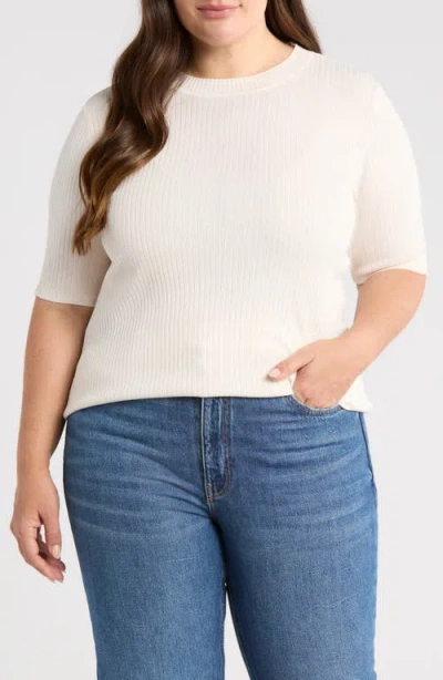 Jones New York Sutton Rib Sweater In White