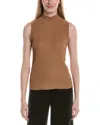 Jones New York Rib Sleeveless Turtleneck Sweater In Brown