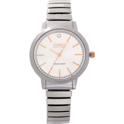 Jones New York Three-hand Quartz Bracelet Watch, 36mm X 36mm In Metallic