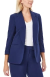 Jones New York Three-quarter Sleeve Blazer In Jones Navy