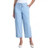 Jones New York Petite Pull-on Stitched Hem Pants In Pale Wash