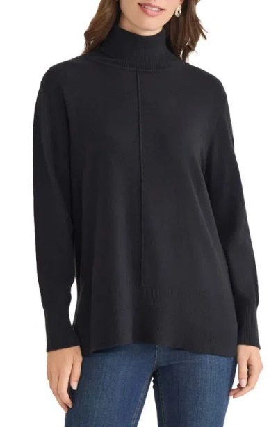 JONES NEW YORK JONES NEW YORK TURTLENECK SEAM FRONT BOUCLÉ SWEATER