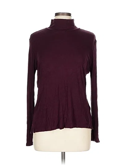 Pre-owned Jones New York Turtleneck Sweater In Burgundy