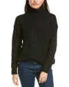 Jones New York Twisted Cable Turtleneck Sweater In Black