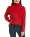 Jones New York Cable Stitch Turtleneck Sweater In Red