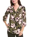 Jones New York Floral Print Tunic In Green