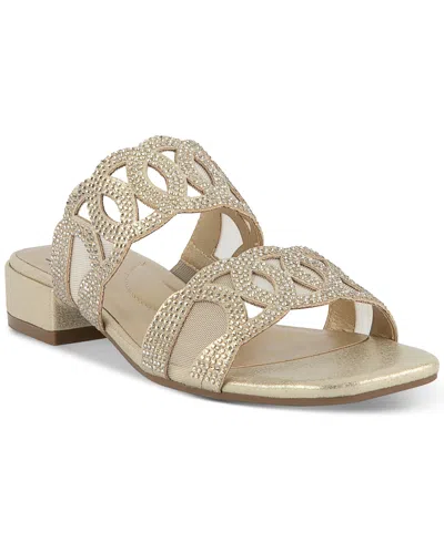 Jones New York Vandela Slip-on Cutout Sandals, Created For Macy's In Light Gold