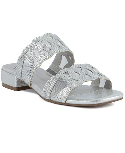 Jones New York Vandela Slip-on Cutout Sandals, Created For Macy's In Silver