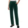 Jones New York Straight Leg Velvet Pull-on Pants In Forest Green