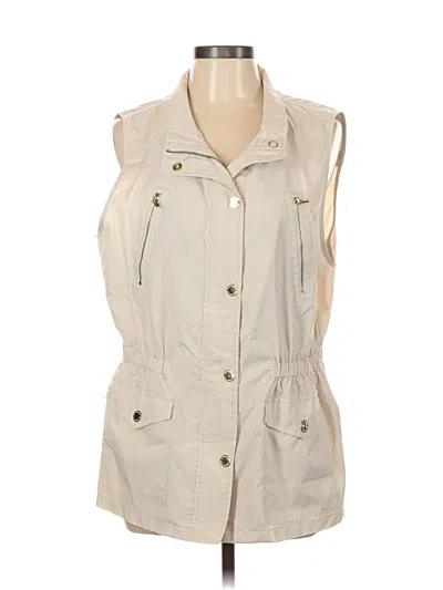 Pre-owned Jones New York Vest In White