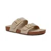 Jones New York Weslee Womens Double Band Buckle Footbed Sandals In Brown