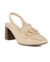 Jones New York Women's Aubleen Block Heel Tailored Slingback Pumps In Natural