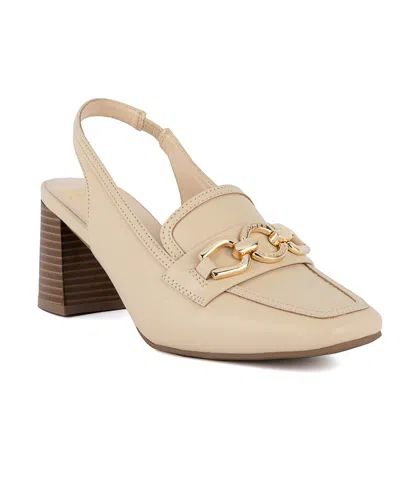 Jones New York Women's Aubleen Block Heel Tailored Slingback Pumps In Natural