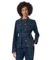 JONES NEW YORK WOMEN'S BELTED DENIM TRUCKER JACKET