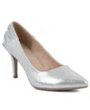 Jones New York Women's Betolda Pointed Toe Embellished Dress Pumps In Silver Micro
