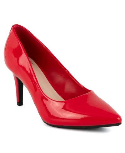 Jones New York Women's Bevery Slip On Dress Pumps In Red