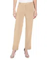 Jones New York Solid Stretch Pull-on Straight Leg Pant In Praline