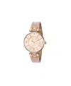 Jones New York Women's Blush Silicone Strap Watch 34mm In Pink