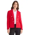Jones New York Women's Button-trim Open-front Blazer In Red