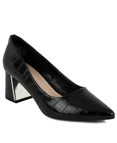 Jones New York Women's Canal Pointed Toe Block Heel Dress Pumps In Black