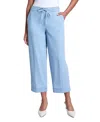 Jones New York Petite Pull-on Stitched Hem Pants In Pale Wash
