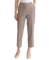 Jones New York Gingham Straight Leg Ankle Pants In Burgundy