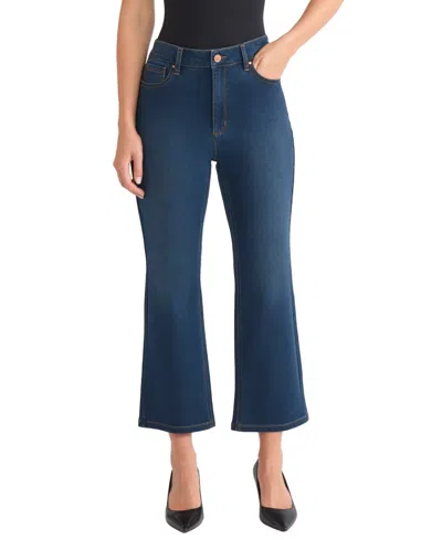 Jones New York Lexington Crop Flare Jeans In Blue