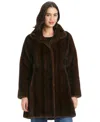 Jones New York Women's Collared Faux-fur Coat