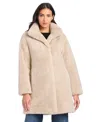 Jones New York Women's Collared Faux-fur Coat In Neutral