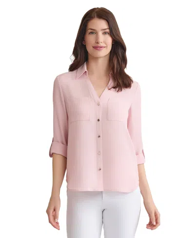 Jones New York Women's Collared Tunic Top