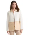 Jones New York Colorblock Quilted Barn Jacket In Neutral