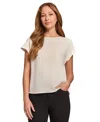Jones New York Button Detail Top In Jones White