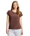 Jones New York Trim Detail Stretch Top In Brown