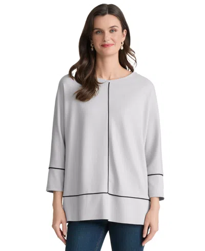 Jones New York Women's Crewneck Tunic In White Sand